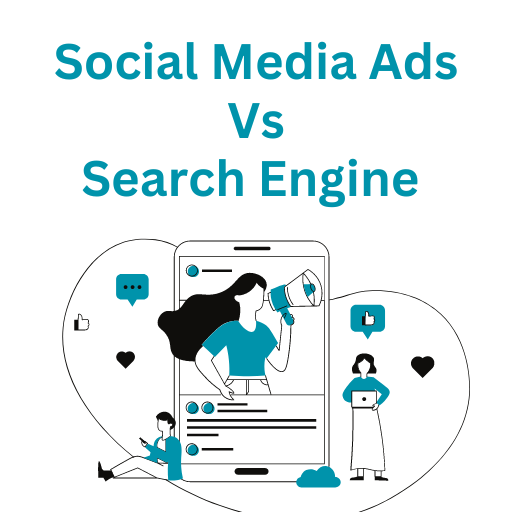 difference between social media ads and search engine ads