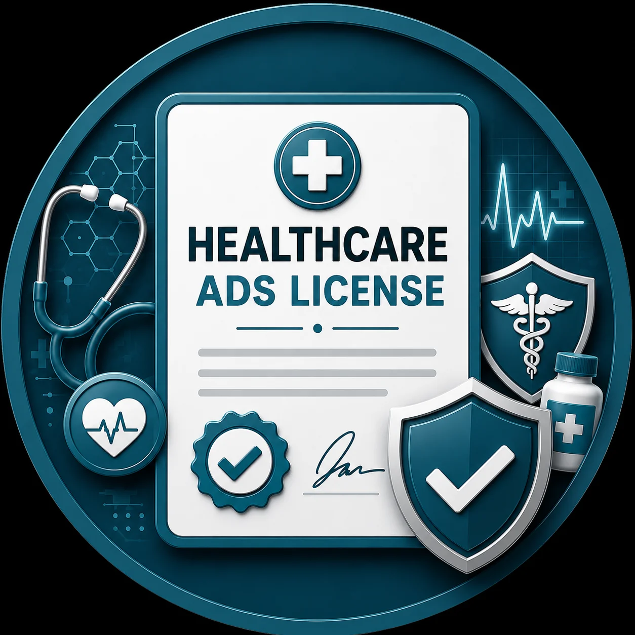 healthcare ads license
