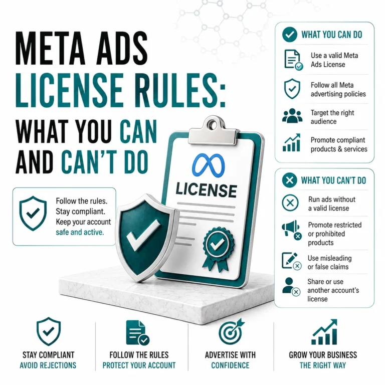 Meta ads license rules